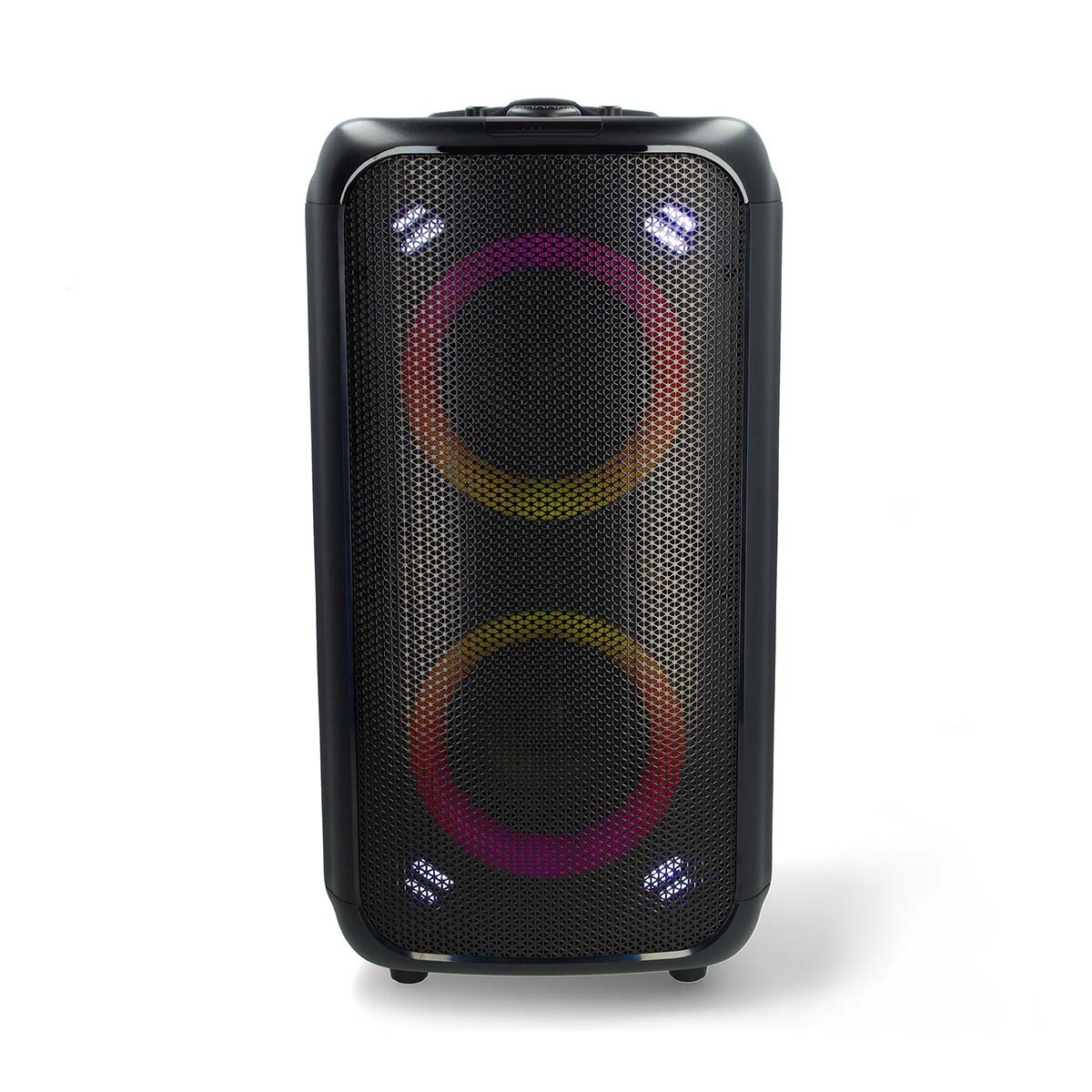 Bluetooth Party Speaker - Maximale batterijduur: 5 uur - 240 W - Handgreep - Feestverlichting - Equalizer - Oranje / Zwart