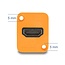 HDMI D-type module | HDMI2.0 (4K 60Hz + HDR) | kunststof | oranje