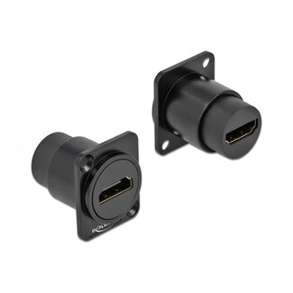 DeLOCK HDMI D-type module | HDMI2.0 (4K 60Hz + HDR) | gegoten zink | zwart