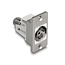 Delock Panel Mount IEC female to F female silver / white