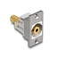 Delock Panel Mount stereo jack female 3.5 mm 3 pin to stereo jack female 3.5 mm 3 pin gold plated silver / white