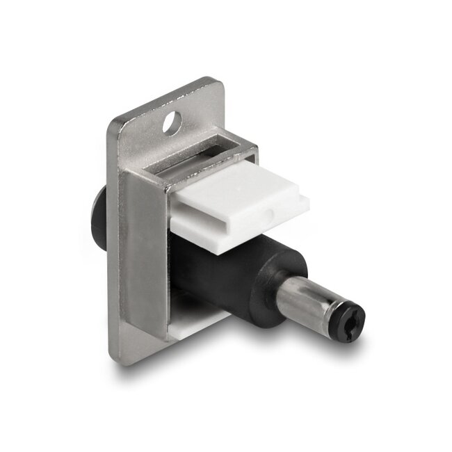 Delock Keystone Module DC 5.5 x 2.5 mm female to DC 5.5 x 2.1 mm male silver / white / black