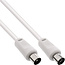 InLine® antennekabel, 2x afgeschermd, >75dB, wit, 3m