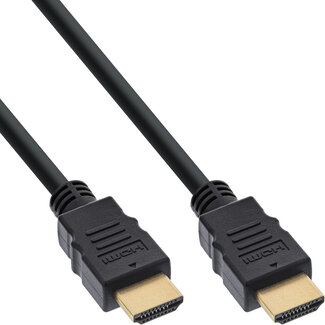 InLine® InLine® HDMI-kabel, HDMI High Speed met Ethernet, mannetje / mannetje, zwart, 5m