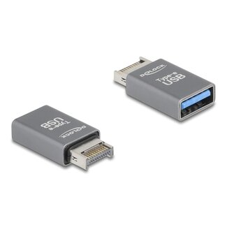 DeLOCK Delock Adapter USB 10 Gbps Type-E Key A male to USB Type-A female metal