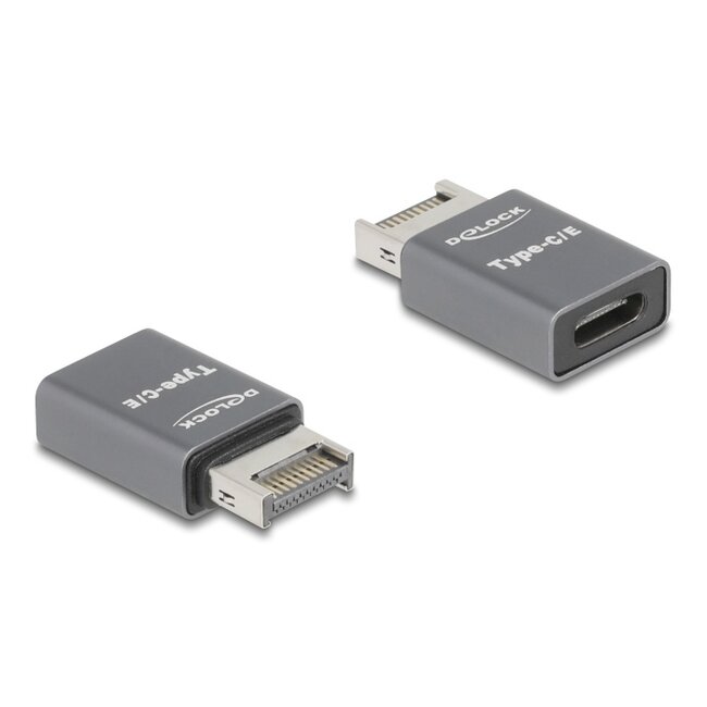 Delock Adapter USB 10 Gbps Type-E Key A male to USB Type-C™ female metal