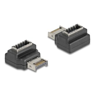 DeLOCK Delock Adapter USB 10 Gbps Type-E Key A male to female angled