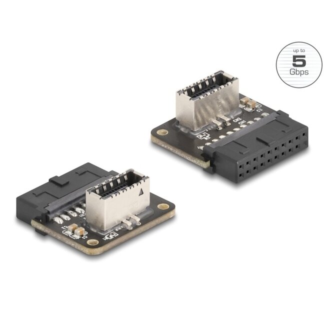Delock USB 5 Gbps Adapter Pin Header female to internal Type-E Key A female angled