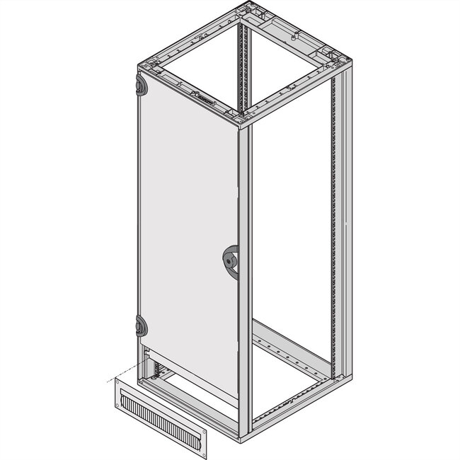 BRUSH CAB.ENTRY 1U BLACK (2X)