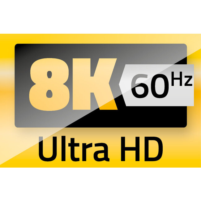 HDMI verlengkabel | HDMI2.1 (8K 60Hz + HDR) | koper | zwart | 1,5 meter