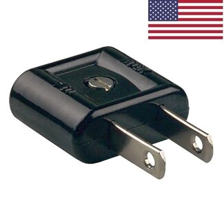 Bachmann Bachmann NEMA 1-15P niet-geaarde stroomstekker | Noord-Amerika | Type A | zwart