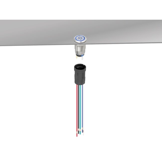 Delock Socket for 19 mm 5 pin Push Button or Switch