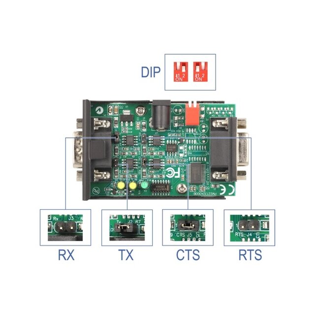 Delock Converter 1 x RS-232 to 1 x RS-422/485 with 15 kV ESD protection power supply 240 V