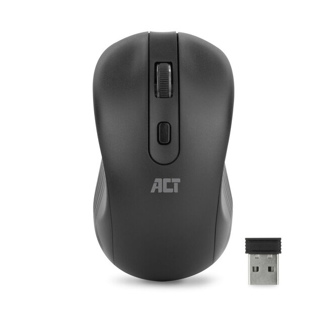ACT draadloze USB muis met 4 knoppen - 800-1600 DPI / zwart