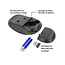ACT draadloze USB muis met 4 knoppen - 800-1600 DPI / zwart
