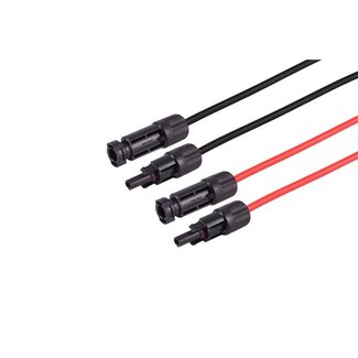 S-Impuls MC4 Verlängerung, 6mm², 2er Set rot/schwarz, 50m
