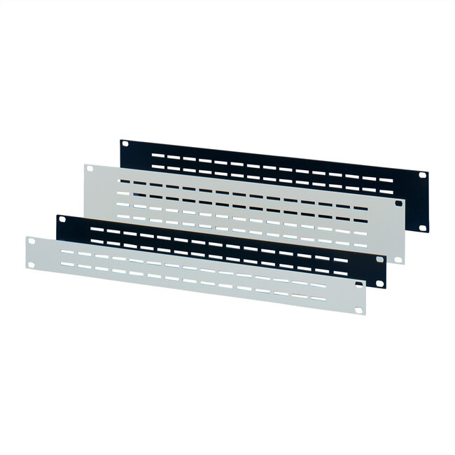 SCHROFF 19" voorpaneel, geventileerd, 1 HE, 2,5 mm, Al, geanodiseerd