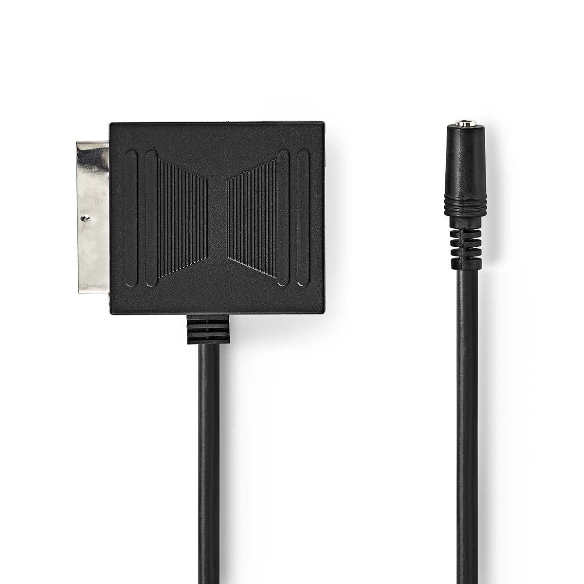 SCART adapter met Stereo 3.5mm contra plug Zwart