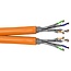SFTP CAT7a duplex netwerkkabel | vaste aders | AWG23 | LSZH | oranje | 50 meter
