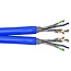 SFTP CAT7a+ duplex netwerkkabel | vaste aders | AWG22 | LSZH | blauw | 50 meter