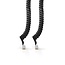 Nedis RJ10 telecom crossover spiraalkabel | zwart | 2 meter