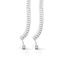 RJ10 telecom crossover spiraalkabel | wit | 4 meter