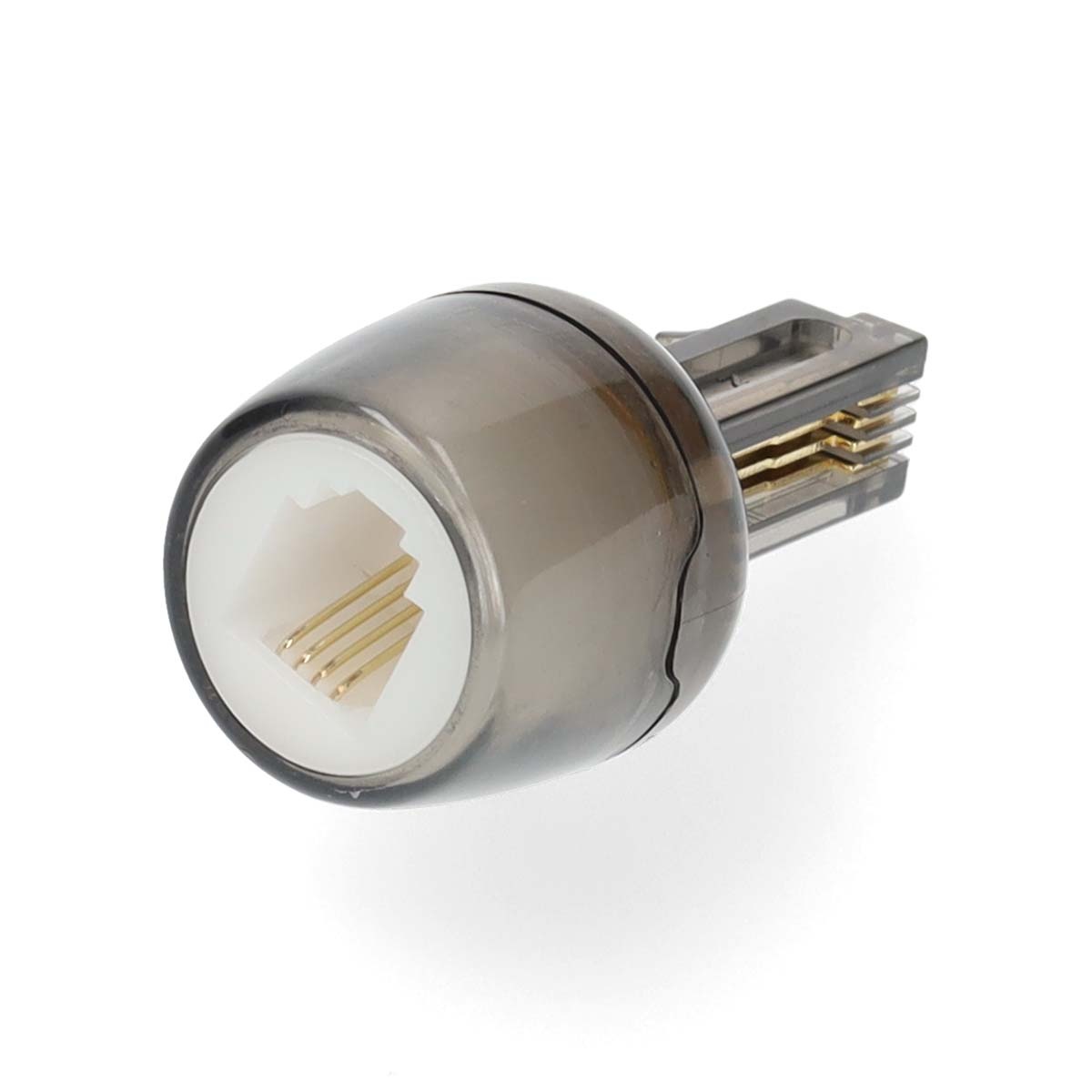 Nedis Anti-Twist Telecom-Adapter - Type Aansluiting: RJ10 - Type adapter: Adapter - PVC - Transparant / Zwart
