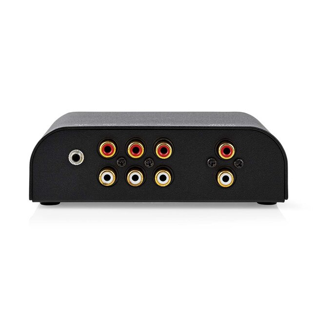 Nedis Tulp stereo audio schakelaar | 4 naar 1 | metaal