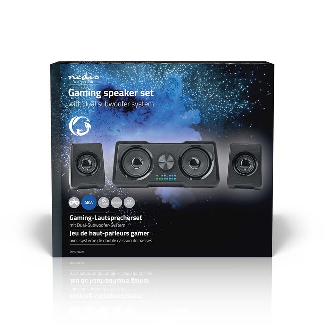 Nedis Gaming 2.2 PC-luidspreker set met LED | 3,5mm | 33W