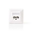Nedis netwerk opbouw wandcontactdoos | CAT5e | STP | 2x RJ45 | wit