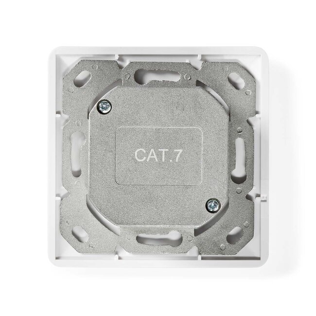Nedis netwerk inbouw wandcontactdoos | CAT7 | STP | 2x RJ45 | wit