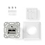 Nedis netwerk inbouw wandcontactdoos | CAT7 | STP | 2x RJ45 | wit