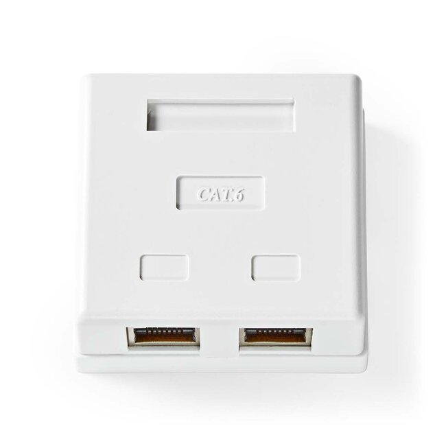 Nedis netwerk uitvoerdoos/montagedoos | CAT6 | STP | 2x RJ45 | wit