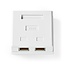 Nedis netwerk uitvoerdoos/montagedoos | CAT6 | STP | 2x RJ45 | wit