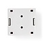 Nedis netwerk uitvoerdoos/montagedoos | CAT6 | UTP | 2x RJ45 | wit