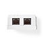 Nedis netwerk uitvoerdoos/montagedoos | CAT6 | UTP | 2x RJ45 | wit
