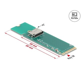 DeLOCK Delock M.2 Key M to 1 x OCuLink SFF-8612 Converter