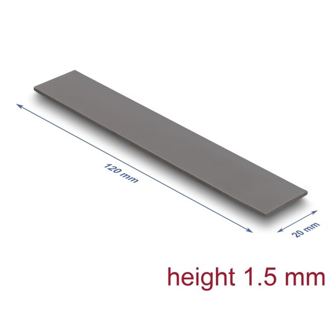 Delock Thermal Conductive Pad 120 x 20 x 1.5 mm for M.2 modules 3.2 W/mK - Low Oil Bleeding