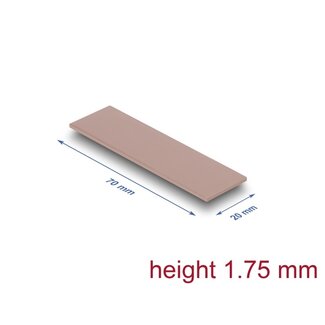 DeLOCK Delock Thermal Conductive Pad 70 x 20 x 1.75 mm for M.2 modules 3.0 W/mK - non-silicone