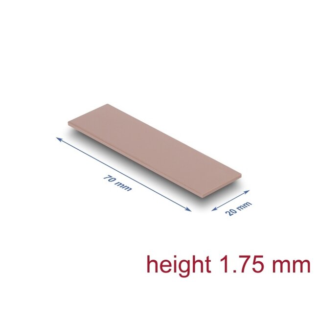 Delock Thermal Conductive Pad 70 x 20 x 1.75 mm for M.2 modules 3.0 W/mK - non-silicone