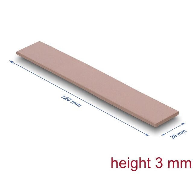 Delock Thermal Conductive Pad 120 x 20 x 3 mm for M.2 modules 3.0 W/mK - non-silicone