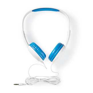Nedis Nedis on-ear kinderhoofdtelefoon | blauw/wit | 1,2 meter