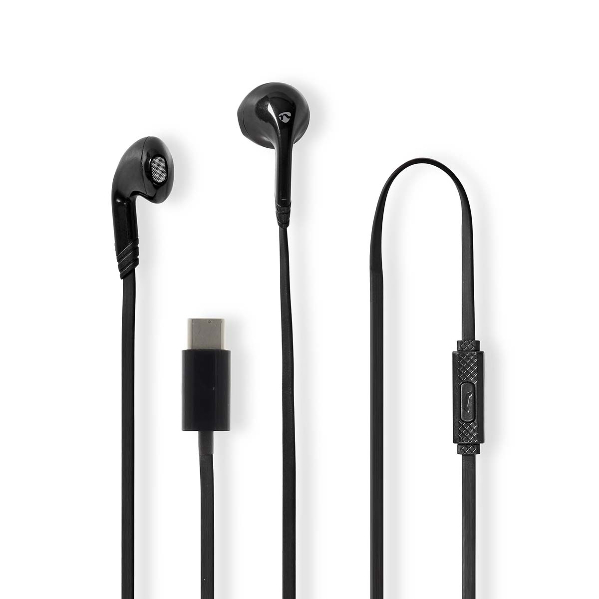 Bedrade Koptelefoon | USB-C | Kabellengte: 1.20 m | Ingebouwde microfoon | Volumebediening | Zwart
