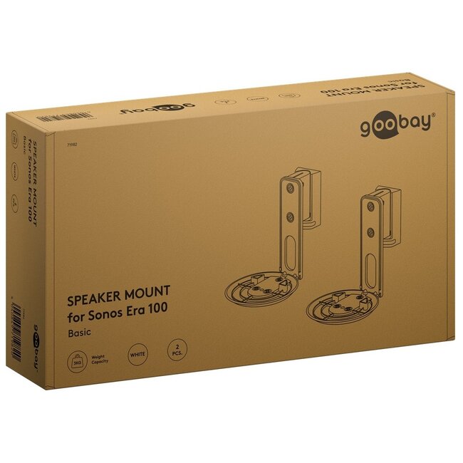 Goobay muurbeugel set voor Sonos Era 100 / Era 100 SL | full motion | wit