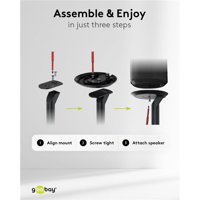 Goobay statief set voor Sonos Era 100 | zwart