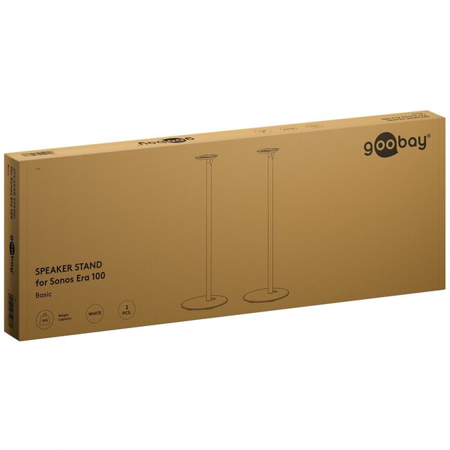 Goobay statief set voor Sonos Era 100 / Era 100 SL | wit