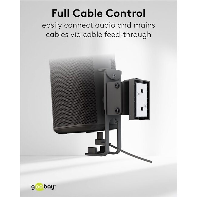Goobay muurbeugel set voor Sonos PLAY:1 en Sonos ONE/ONE SL | full motion | zwart