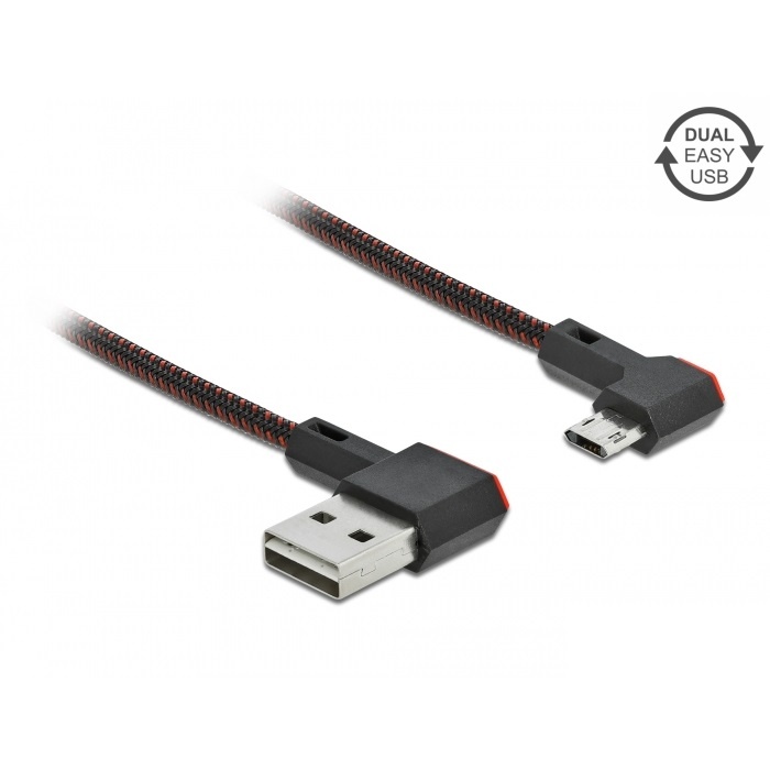 DeLOCK 85272. Lengte snoer: 1,5 m, Aansluiting 1: USB A, Aansluiting 2: Micro-USB B, USB-versie: USB 2.0, Kleur van het product: Zwart