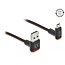Easy-Micro USB - Easy-USB-A kabel | haaks boven/beneden | USB2.0 | 10W | nylon | 0,50 meter