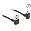 USB-C - Easy-USB-A kabel | haaks boven/beneden | USB2.0 | QC 18W | nylon | 2 meter